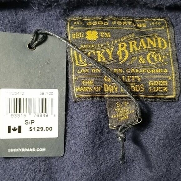 Lucky Brand Men's Shirt Size S Blue Fleece Lined Button Down - Picture 5 of 7